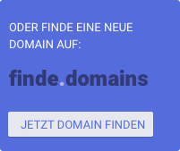 Neue Domains finden auf finde.domains